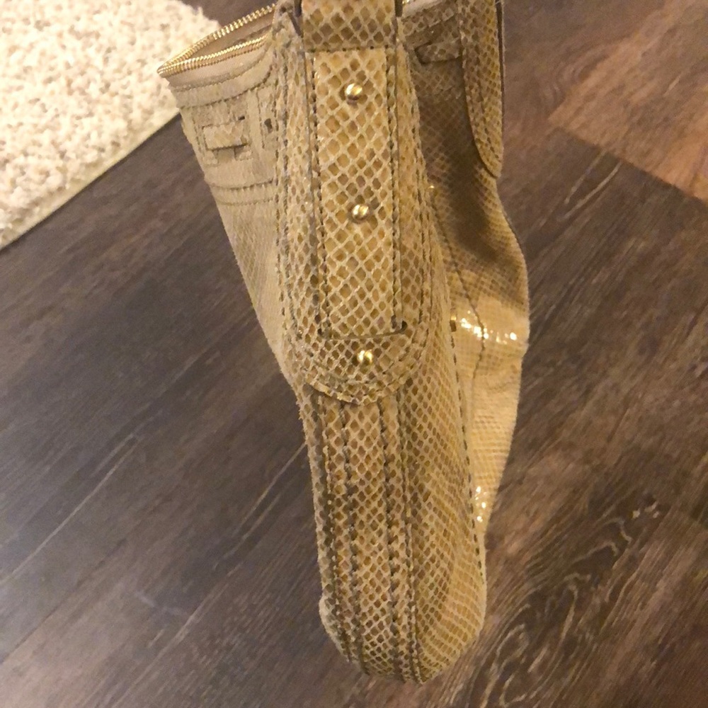 πSALE Cole Haan snake print purse tan like new - Picture 4 of 7